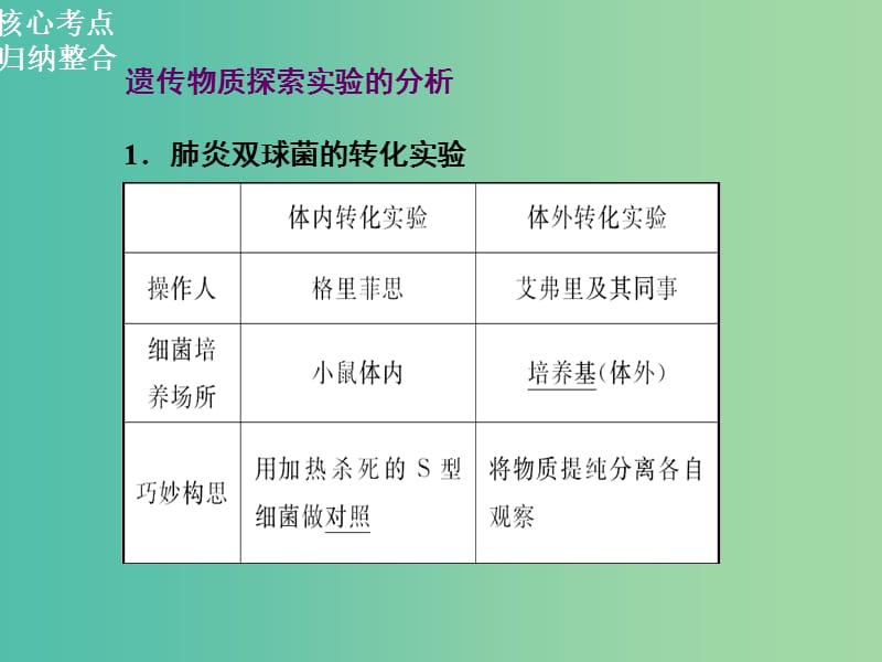 高三生物二轮复习 第一部分 知识落实篇 专题四 遗传、变异和进化 第1讲 遗传的分子基础课件.ppt_第2页