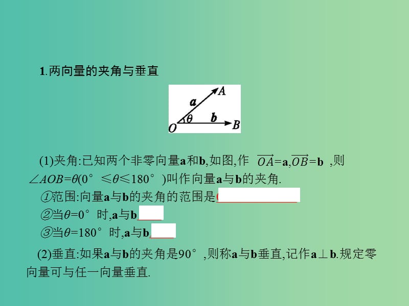 高考数学一轮复习 第五章 平面向量 5.3 平面向量的数量积课件 文 北师大版.ppt_第3页