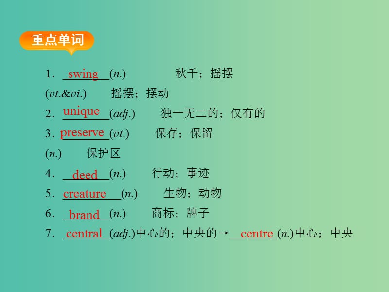 高考英语一轮复习 Unit5 Theme parks课件 新人教版必修4 (2).ppt_第3页