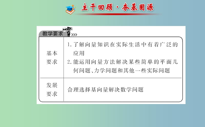 高三数学一轮复习 4.4平面向量应用举例课件 .ppt_第2页