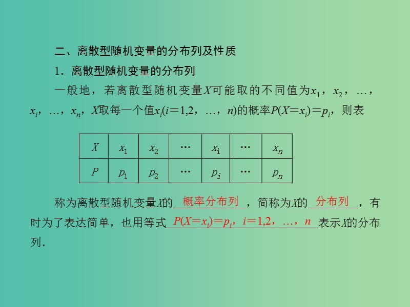 高考数学一轮复习 10-7 离散型随机变量及其分布列课件 理 新人教A版.ppt_第3页