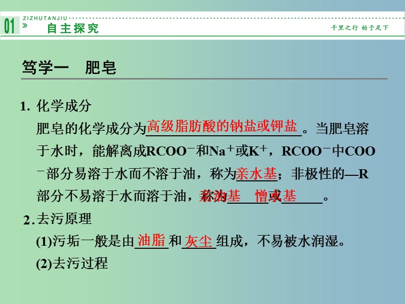 高中化学 4.2表面活性剂 精细化学品课件 新人教版选修2 .ppt_第3页