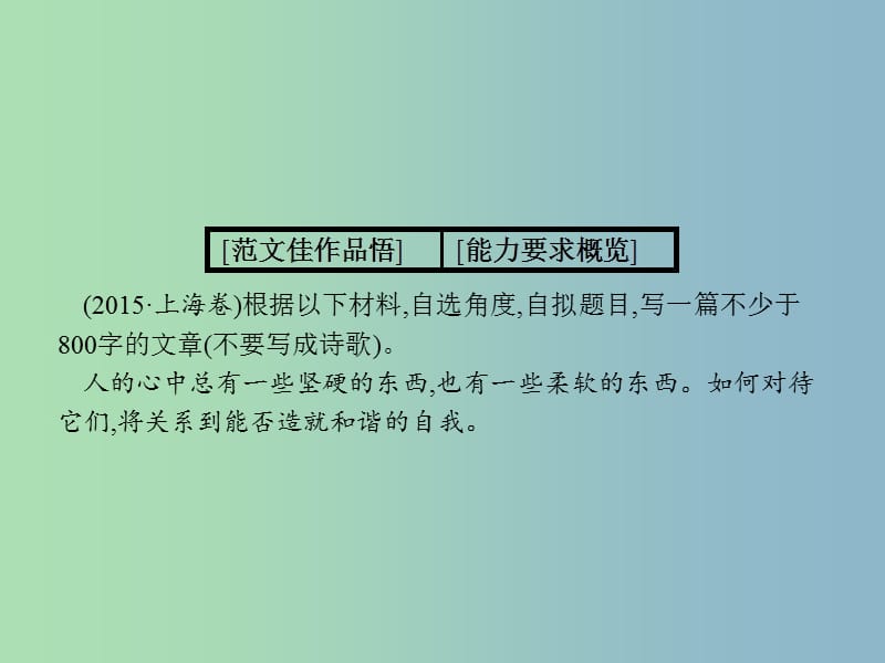 高三语文一轮复习 第4部分 高考作文梯级学案 专题一 基础等级突破 5 五种结尾余韵生课件.ppt_第3页