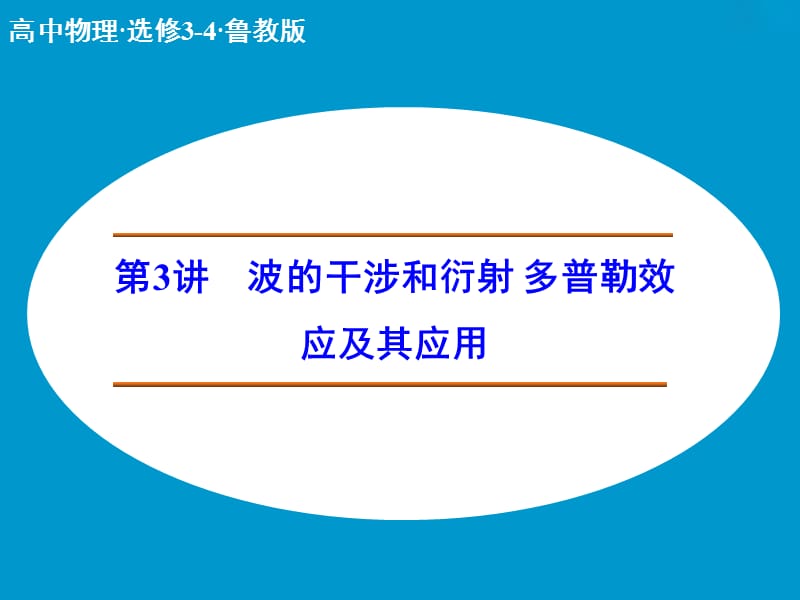 高中物理 波的干涉和衍射 多普勒效应及其应用课件 鲁科版选修3-4.ppt_第1页