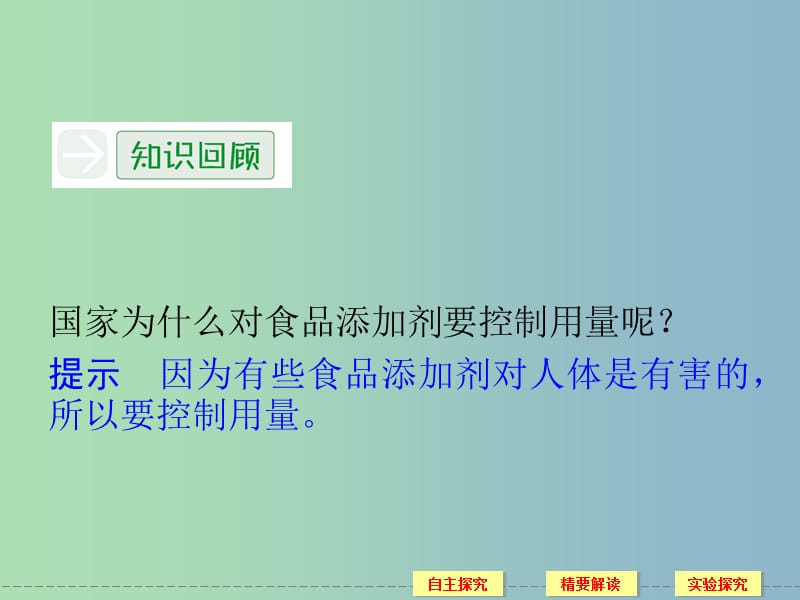 高中化学 2-3 我们需要食品添加剂吗同步课件 鲁科版选修1.ppt_第2页