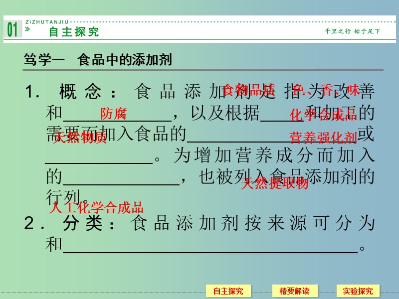 高中化学 2-3 我们需要食品添加剂吗同步课件 鲁科版选修1.ppt_第3页