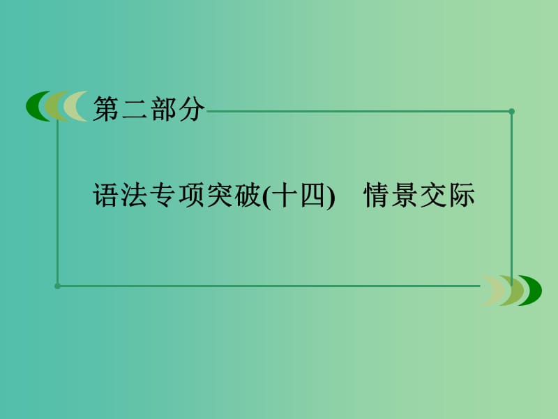 高考英语 语法专项突破 情景交际课件 外研版.ppt_第3页