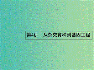 高三生物一輪復(fù)習(xí) 8.4從雜交育種到基因工程課件.ppt