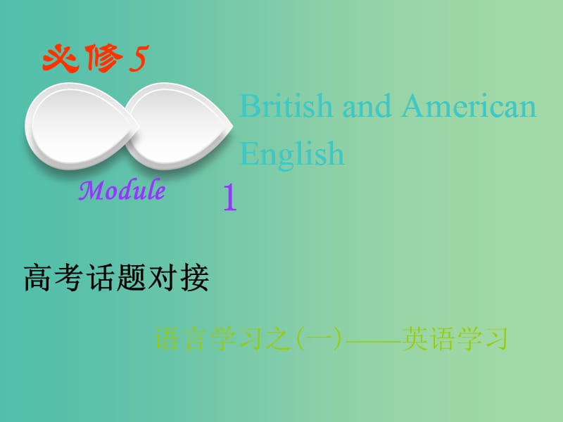 高考英语一轮复习Module1BritishandAmericanEnglish课件外研版.ppt_第1页