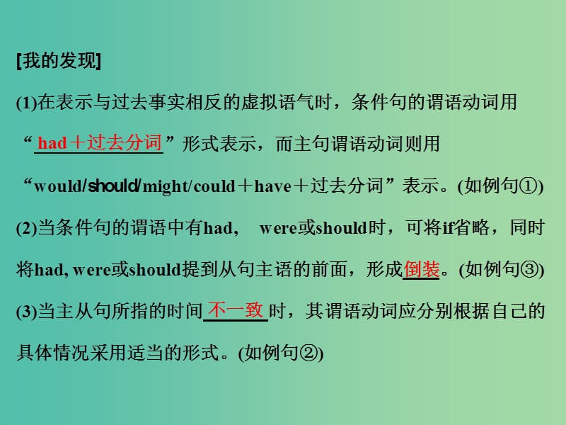 高中英语Unit2PoemsSectionⅢGrammar-虚拟语气2课件新人教版.ppt_第3页