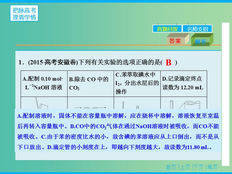 高三化学二轮复习 第1部分 专题12 化学实验基础课件.ppt_第3页