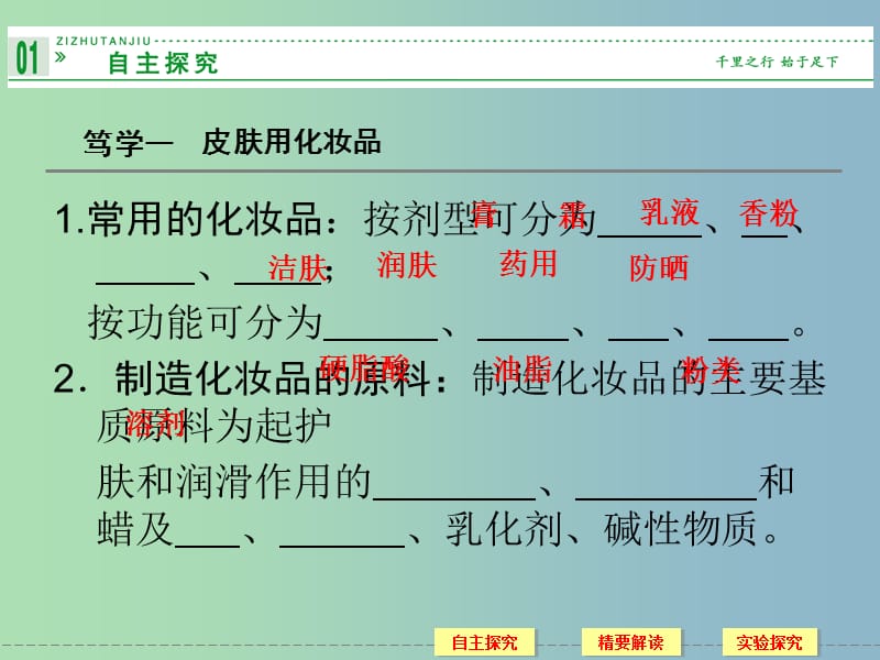 高中化学 5-3 选用适宜的化妆品同步课件 鲁科版选修1.ppt_第3页