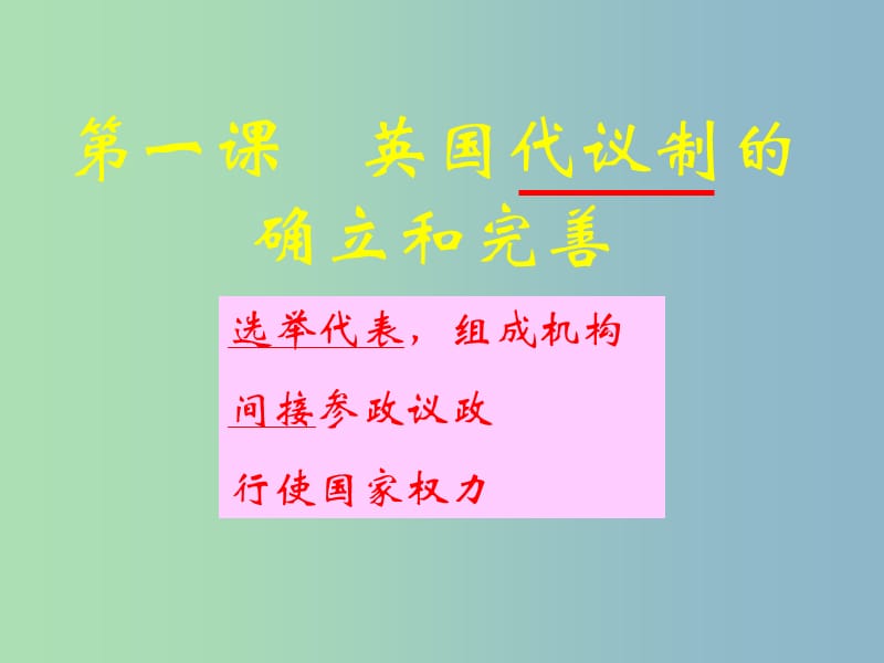 高中历史 7.1近代西方民主政治的确立与发展课件 人民版必修1.ppt_第2页