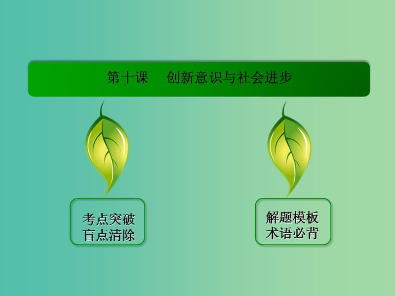 高考政治一轮复习 3.10创新意识与社会进步课件 新人教版必修4.ppt_第3页