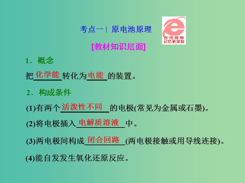 高考化学一轮复习 模块二 第六章 第二节 原电池 化学电源课件.ppt_第2页