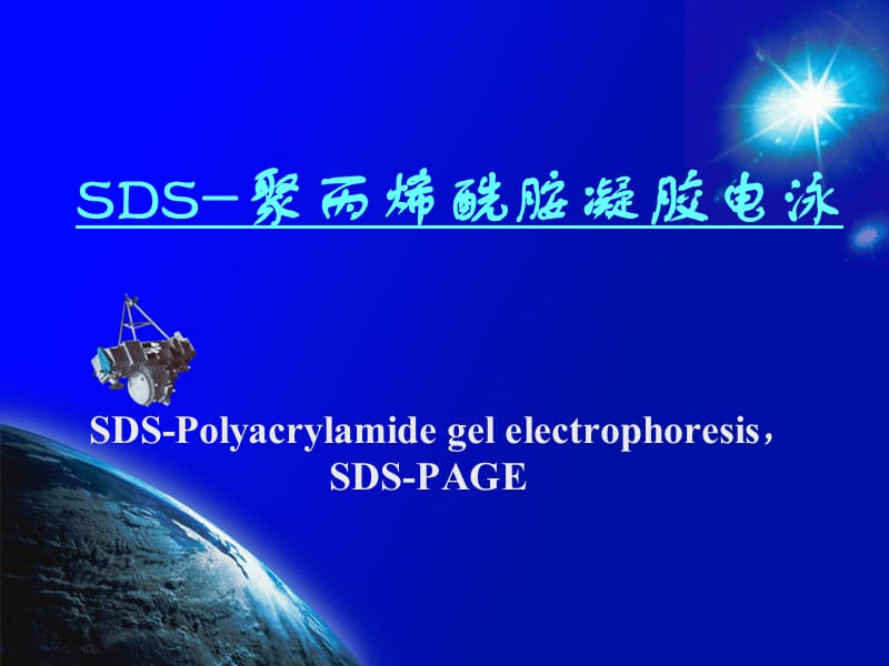 SDS-PAGE,聚丙烯酰胺凝胶电泳详解.ppt_第1页