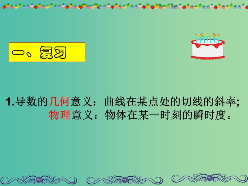 高中数学 3.2.1几个常用函数的导数课件 新人教A版选修1-1.ppt_第2页