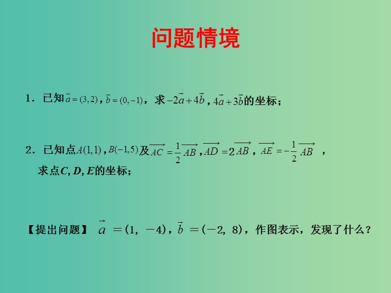 高中数学 2.3.2平面向量的坐标运算（2）课件 苏教版必修4.ppt_第2页