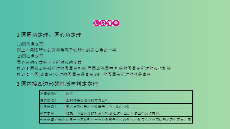 高考数学一轮复习 几何证明选讲 第二节 与圆有关的性质与定理课件 理 选修4-1.ppt_第3页