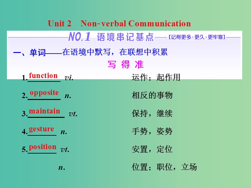 高考英语一轮复习Unit2Non-verbalCommunication课件重庆大学版.ppt_第1页