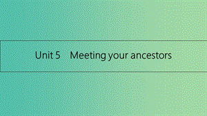 高考英語一輪總復習 第一部分 教材知識梳理 Unit 5 Meeting your ancestors課件 新人教版選修8.ppt