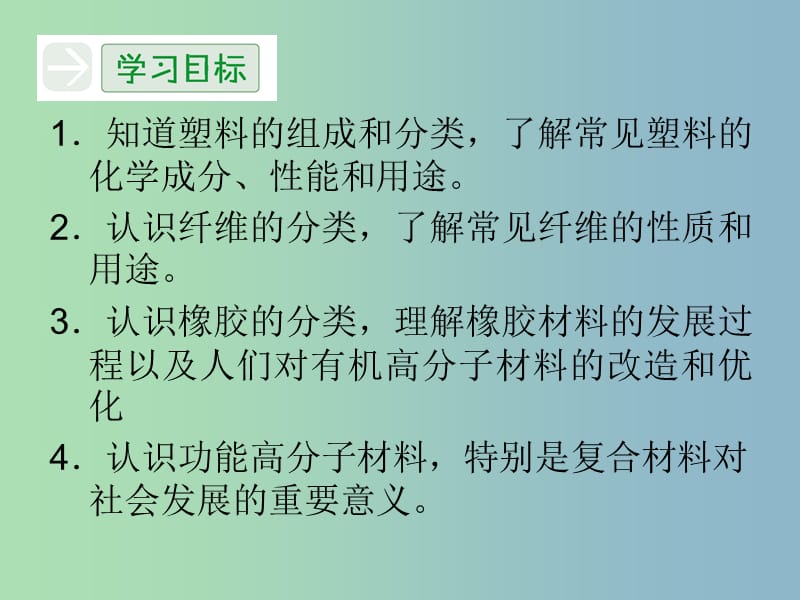 高中化学 3.3高分子材料和复合材料课件 苏教版选修1.ppt_第3页