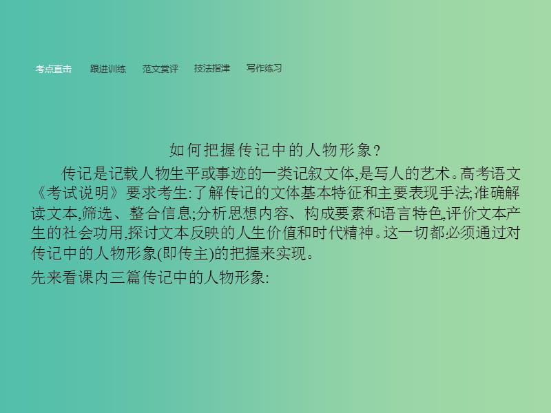 高中语文 第1单元 精魂动天单元知能整合课件 语文版必修2.ppt_第2页