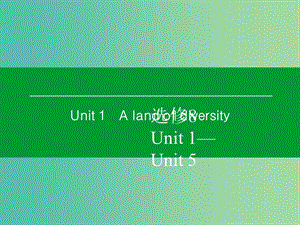 高考英語一輪復(fù)習(xí) Unit1 A land of diversity課件 新人教版選修8.ppt