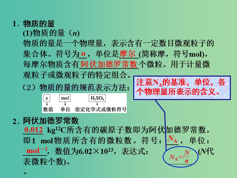 高考化学一轮复习 1.1考点强化 质的量与摩尔质量课件 (2).ppt_第3页