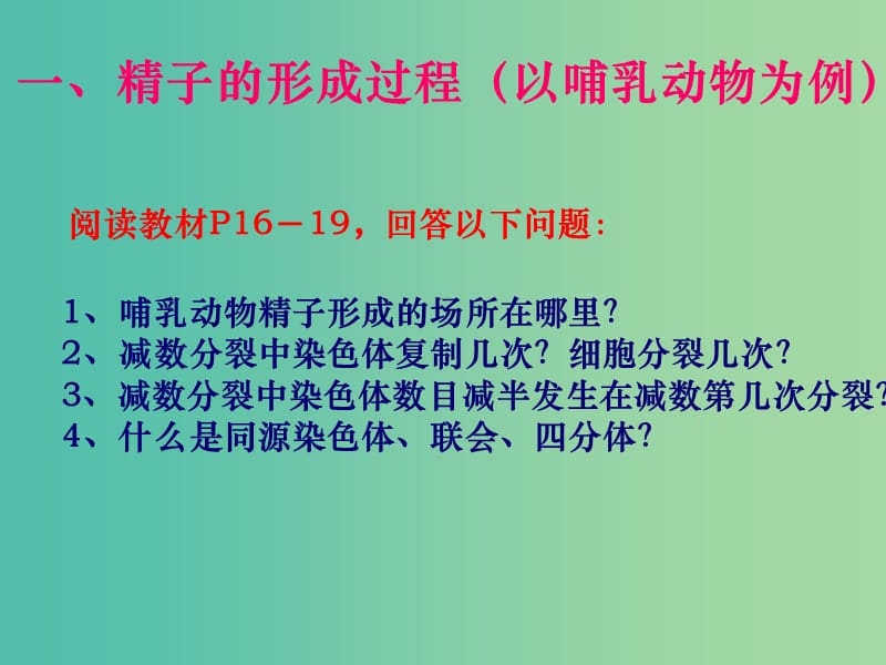 高中生物 2.1减数分裂（1）课件 新人教版必修2.ppt_第3页