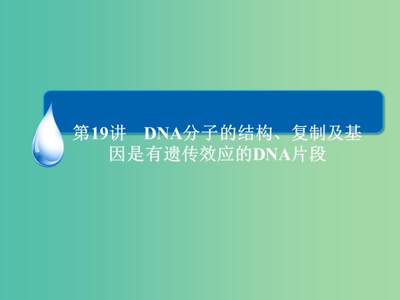 高考生物一轮总复习 6.1.9DNA分子的结构、复制及基因是有遗传效应的DNA片段课件.ppt_第3页