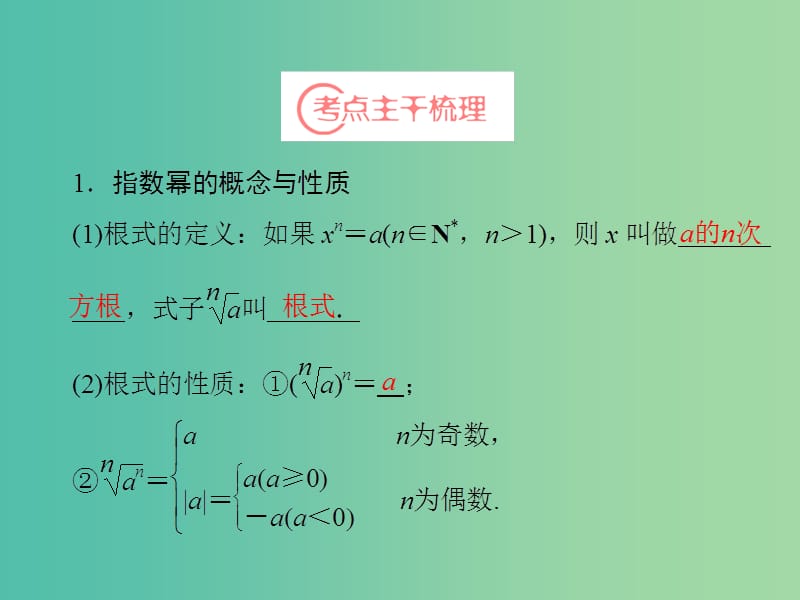 高考数学一轮复习 第2章 第5节 指数与指数函数课件 理 苏教版.ppt_第3页