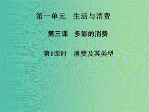 高中政治 第3課 第1課時(shí) 消費(fèi)及其類(lèi)型課件 新人教版必修1.ppt