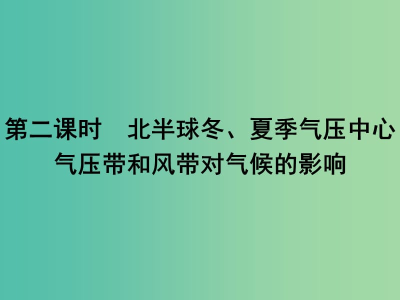 高中地理第二章地球上的大气2.2气压带和风带第2课时课件新人教版.ppt_第1页