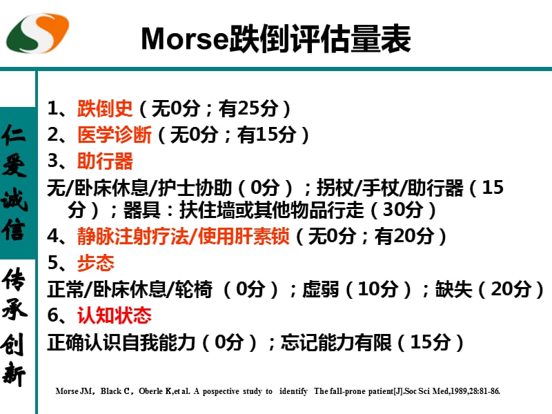 《Morse跌倒评估量表》的使用.ppt_第3页