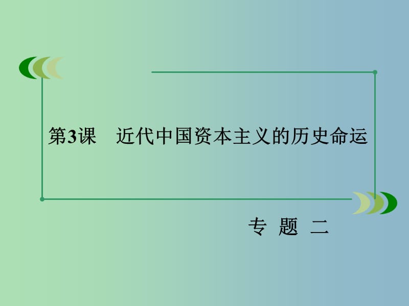 高中历史 专题二 第3课 近代中国资本主义的历史命运课件 人民版必修2.ppt_第3页