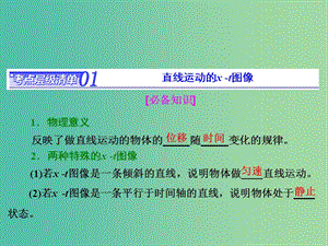 高考物理總復(fù)習(xí) 第一章 第4節(jié) 運動圖像 追及與相遇問題課件.ppt