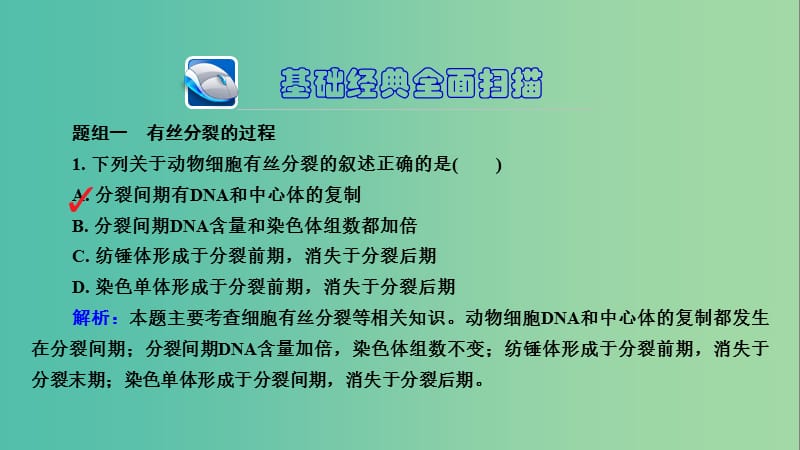 高三生物第一轮总复习 第一编 考点过关练 考点13 细胞增殖课件.ppt_第3页