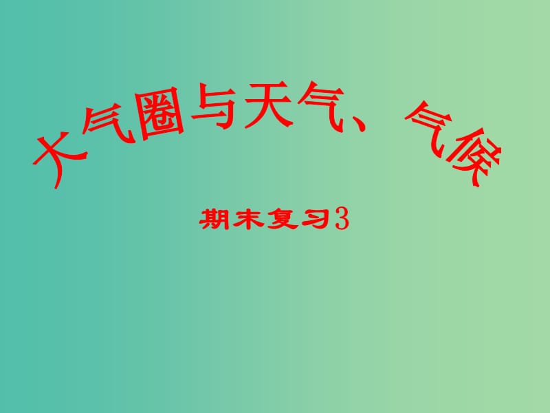 高中地理 期末复习3 大气圈与天气、气候课件 鲁教版必修1.ppt_第1页