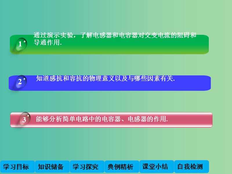 高中物理 2.4-2.5 电容器在交流电路中的作用 电感器在交流电路中的作用课件 教科版选修3-2 .ppt_第2页