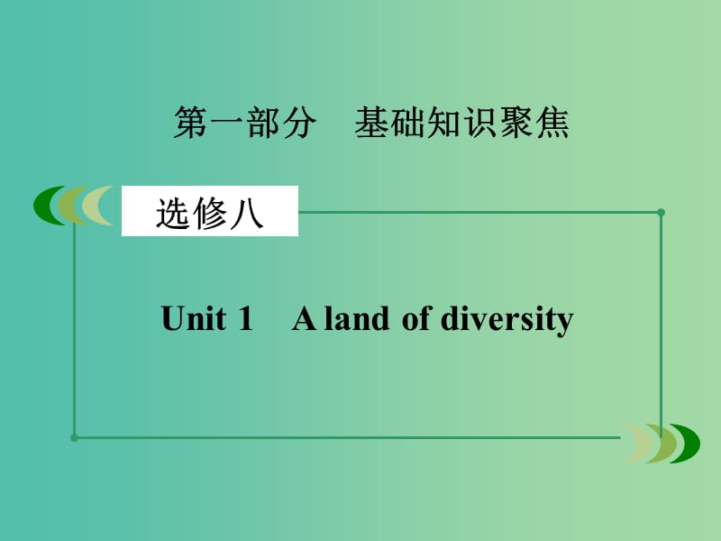 高考英语一轮复习 Unit 1 A land of diversity课件 新人教版选修8.ppt_第2页