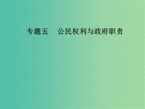 高考政治二輪復(fù)習(xí)專題五公民權(quán)利與政府職責(zé)課件.ppt