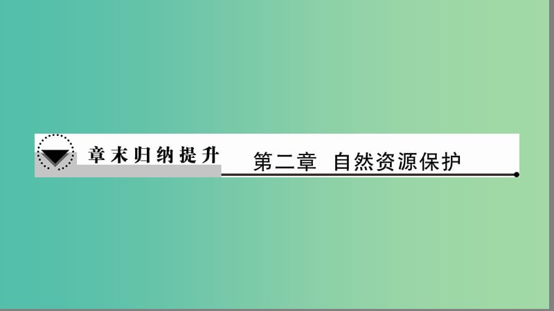 高中地理第2章自然资源保护章末归纳提升课件湘教版.ppt_第1页