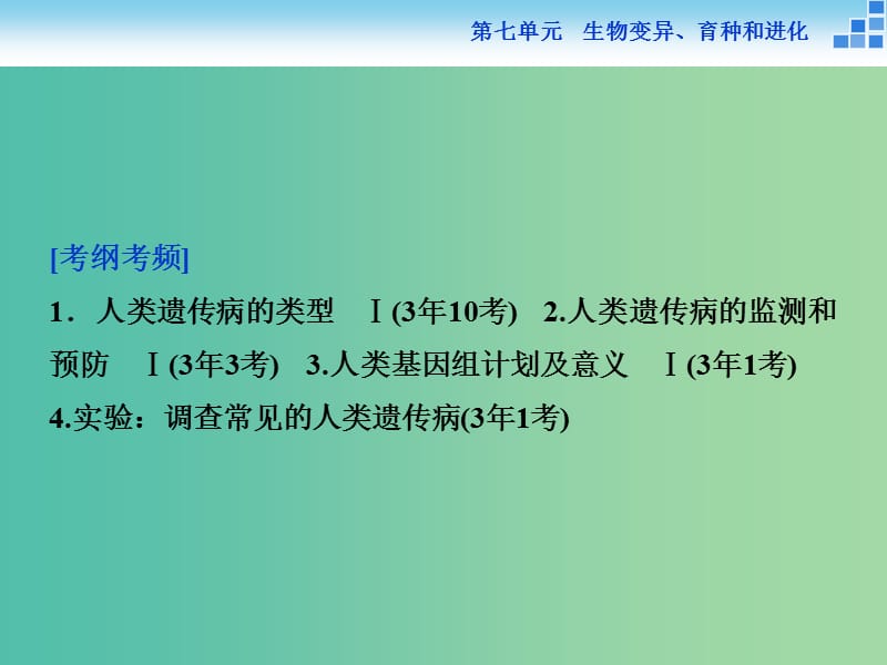 高考生物一轮复习 第七单元 第22讲 人类遗传病课件.ppt_第2页