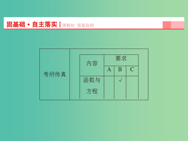 高考数学一轮复习 第2章 第8节 函数与方程课件 理 苏教版.ppt_第2页