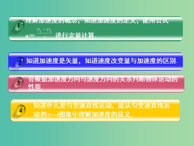 高中物理 1.4 怎样描述速度变化的快慢课件 沪科版必修1.ppt_第2页