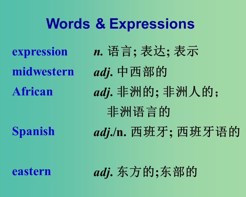 高中英语 Unit 2 English around the world Using language课件 新人教版必修1.ppt_第2页