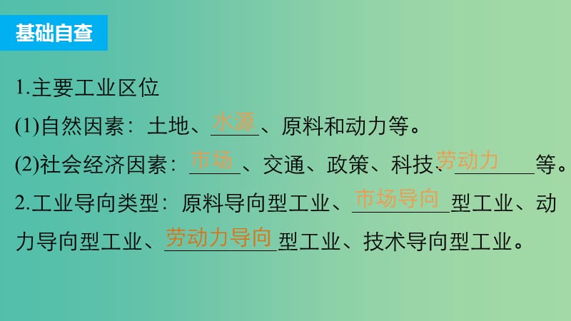 高三地理二轮复习 专题一 回扣基础必须突破的26个微专题21 工业区位及其变化课件.ppt_第3页