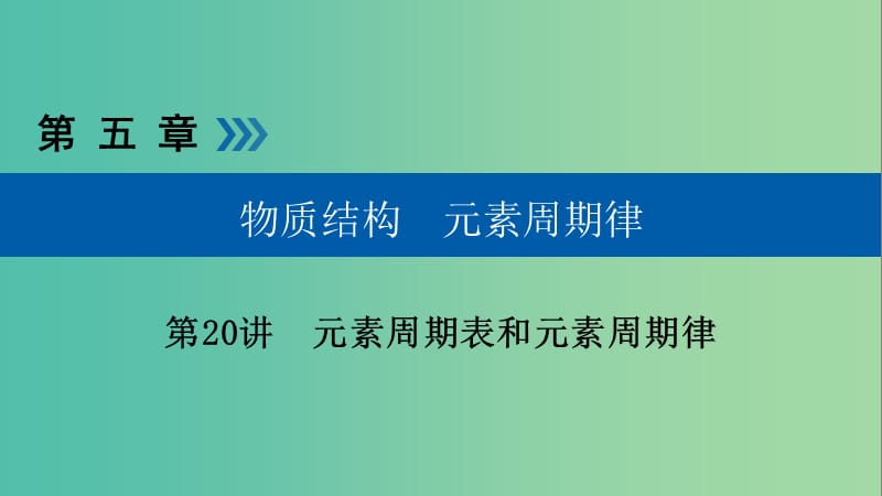 高考化学大一轮复习第20讲元素周期表和元素周期律考点1元素周期表优盐件.ppt_第1页