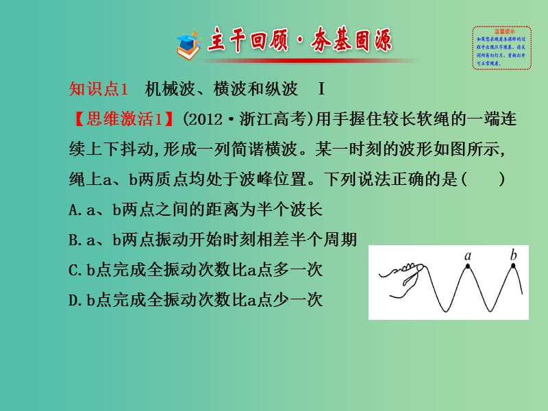 高考物理一轮复习 1.2机械波课件 沪科版选修3-4.ppt_第2页